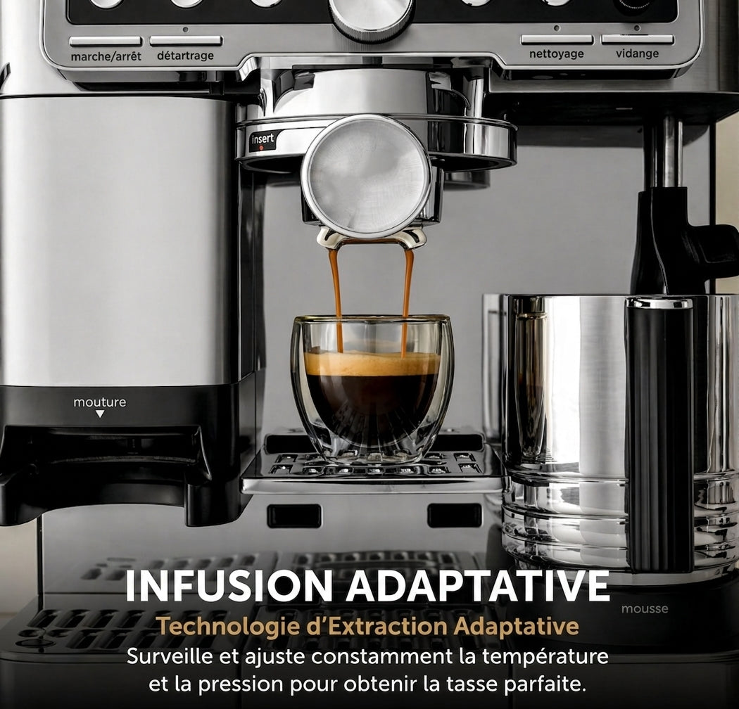 Machine à café Luxe Café Pro Series avec moulin à café et mousseur à lait ☕️😍😍