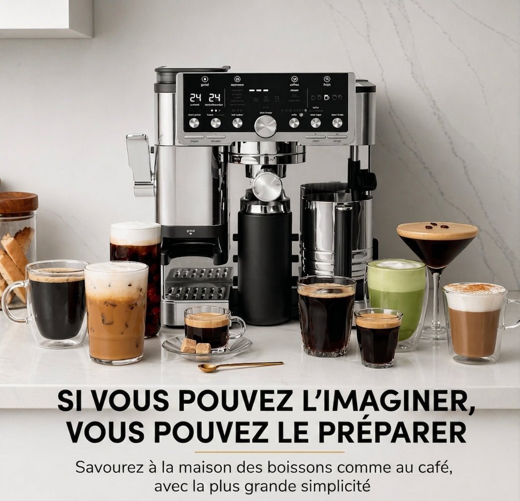 Machine à café Luxe Café Pro Series avec moulin à café et mousseur à lait ☕️😍😍