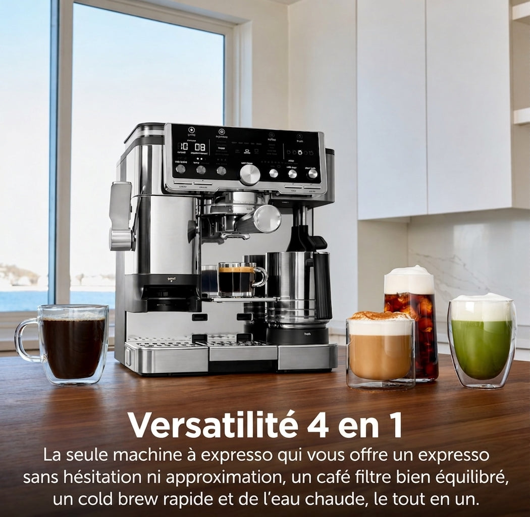 Machine à café Luxe Café Pro Series avec moulin à café et mousseur à lait ☕️😍😍